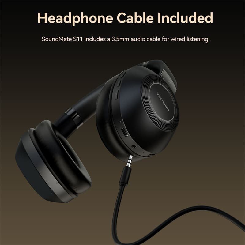 Auriculares Inalámbricos Vention SoundMate S11 NBBB0/ con Micrófono/ Bluetooth/ Negros - Imagen 4