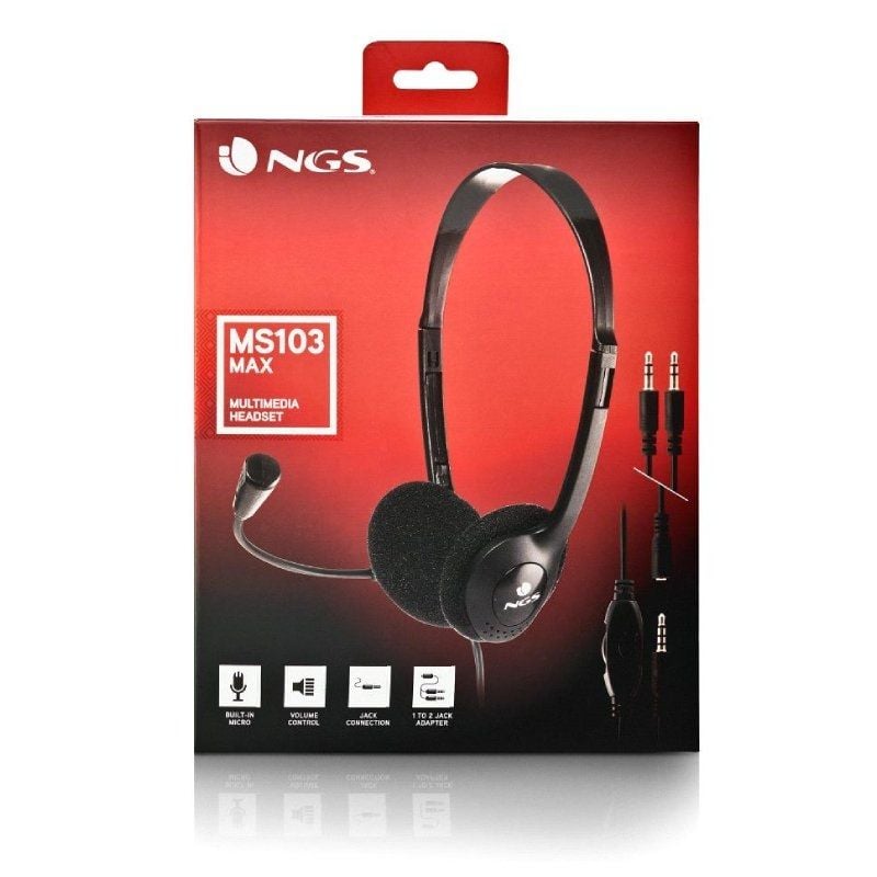 Auriculares NGS MS103 MAX/ con Micrófono/ Jack 3.5/ Negros - Imagen 5