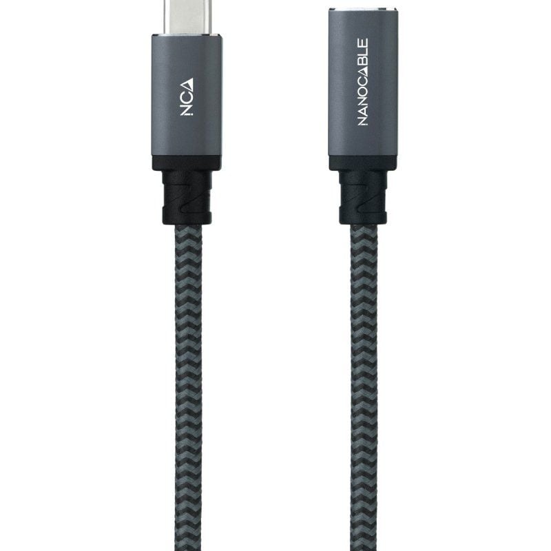 Cable Alargador USB Tipo-C 3.2 Nanocable 10.01.4501-L150-COMB/ USB Tipo-C Macho - USB Tipo-C Hembra/ 1.5m/ Negro - Imagen 2