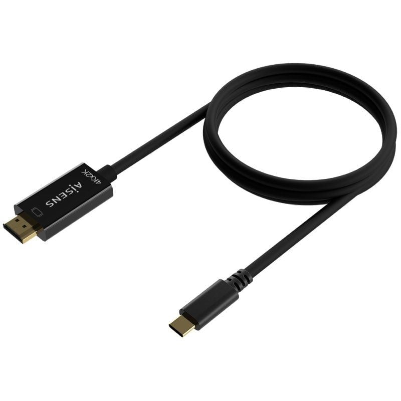 Cable Conversor HDMI 4K Aisens A109-0624/ USB Tipo-C Macho - HDMI Macho/ Hasta 27W/ 1250Mbps/ 1.8m/ Negro - Imagen 2