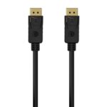 Cable DisplayPort 1.2 4K Aisens A124-0548/ DisplayPort Macho - DisplayPort Macho/ Hasta 5W/ 2300Mbps/ 50cm/ Negro 8436574706482 A124-0548 AIS-CAB A124-0548