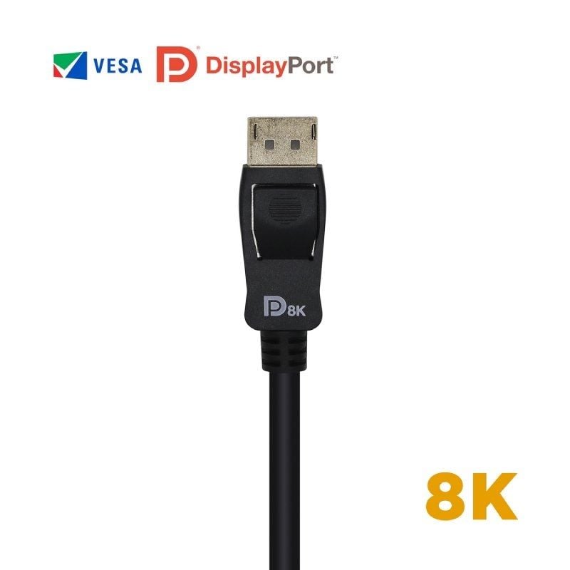 Cable DisplayPort 1.4 8K Aisens A149-0432/ DisplayPort Macho - DisplayPort Macho/ 2m/ Certificado/ Negro - Imagen 3