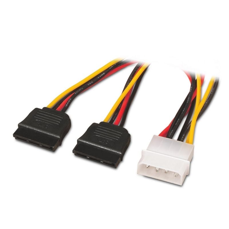 Cable Duplicador de Alimentación Aisens A131-0161/ Molex 4 PIN Macho - 2x SATA Hembra/ Hasta 54W/ 20cm - Imagen 2