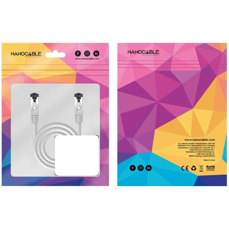 Cable de Red RJ45 SSTP Nanocable 10.20.2001-L150 Cat.8.1/ 1.5m/ Gris - Imagen 2