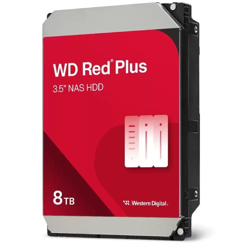 Disco Duro Western Digital WD Red Plus NAS 8TB/ 3.5"/ SATA III/ 256MB  WD80EFPX WD-HDD RD PLUS NAS 8TB V3
