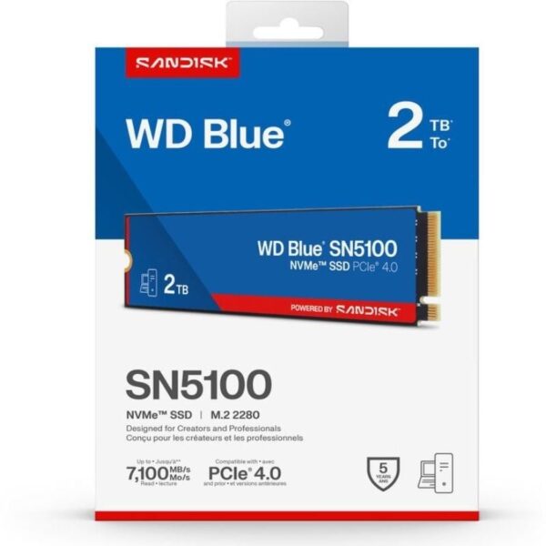 Disco SSD Sandisk WD Blue SN5100 2TB/ M.2 2280 PCIe NVMe/ Full Capacity - Imagen 2