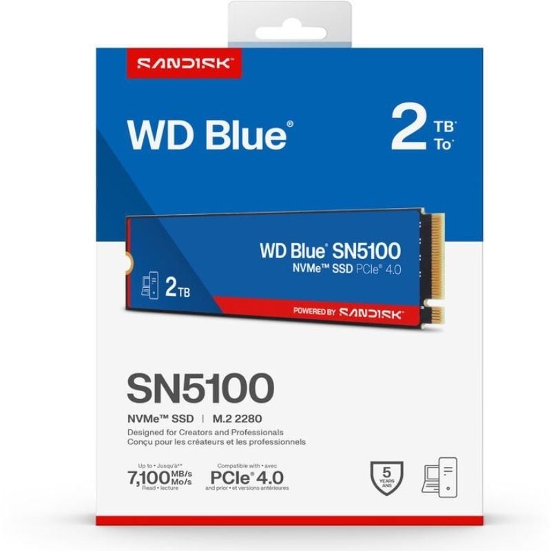 Disco SSD Sandisk WD Blue SN5100 2TB/ M.2 2280 PCIe NVMe/ Full Capacity - Imagen 2