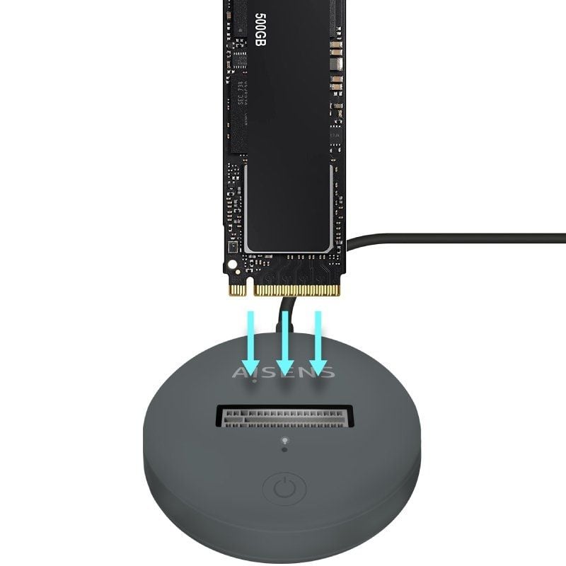 Dock USB Tipo-C para SSD M2 SATA/NVMe Aisens ASUC-M2D014-GR/ Gris - Imagen 4