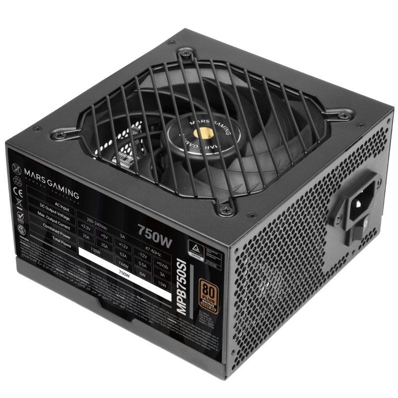 Fuente de Alimentación Mars Gaming MPB750SI/ 750W/ Ventilador 12cm/ 80 Plus Bronze 8435693108344 MPB750SI TAC-FUENTE MPB750SI