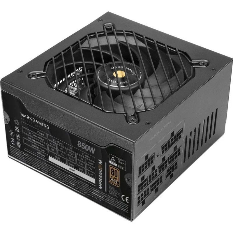 Fuente de Alimentación Mars Gaming MPB850SIM/ 850W/ Ventilador 14cm/ 80 Plus Bronze 8435693110088 MPB850SIM TAC-FUENTE MPB850SIM BK