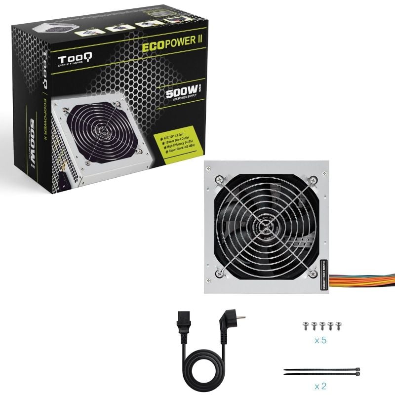 Fuente de Alimentación TooQ TQEP-500SSE/ 500W/ Ventilador 12cm - Imagen 5