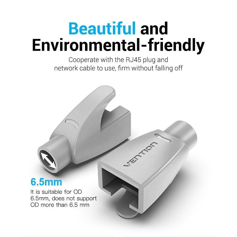 Funda Protectora RJ45 Vention IODH0-50/ 50 uds/ Gris - Imagen 3