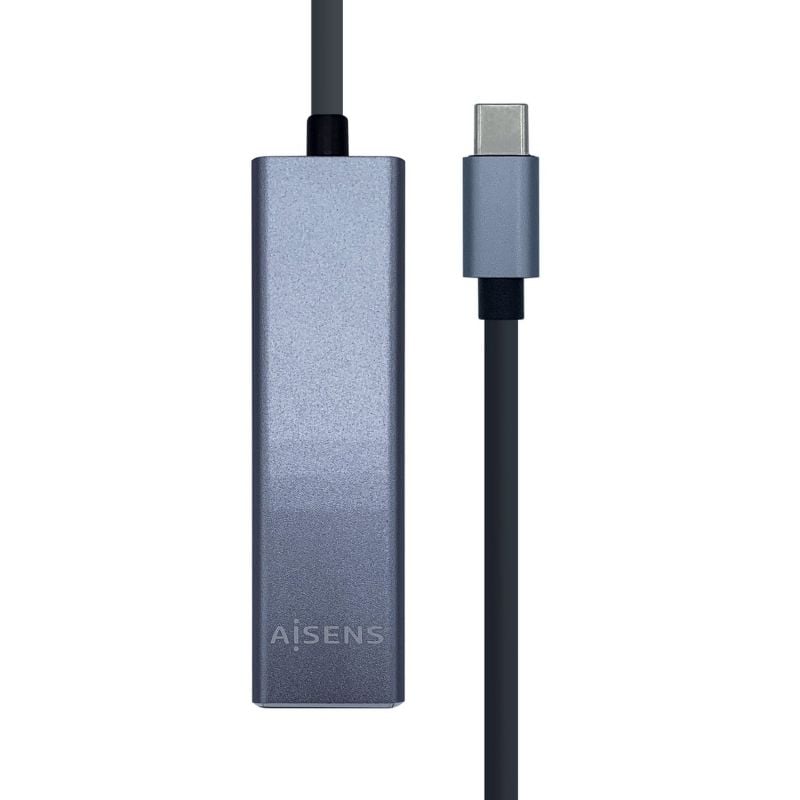 Hub USB Tipo-C Aisens A109-0396/ 3xUSB/ 1xRJ45/ Gris - Imagen 4