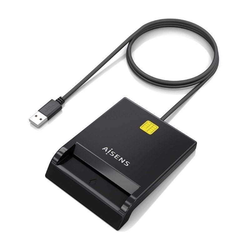 Lector de DNI y Tarjetas Aisens ASCR-SN06-BK/ USB 2.0/ Negro - Imagen 2