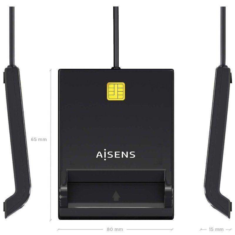 Lector de DNI y Tarjetas Aisens ASCR-SN06-BK/ USB 2.0/ Negro - Imagen 4