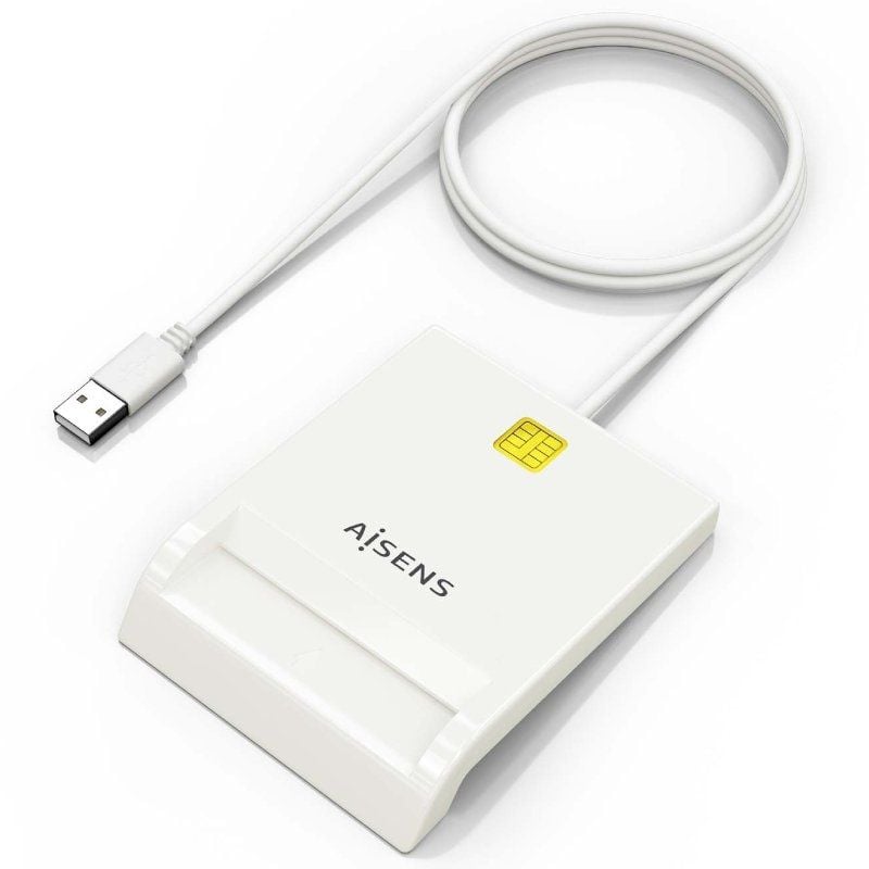 Lector de DNI y Tarjetas Aisens ASCR-SN07-W/ USB 2.0/ Blanco - Imagen 2