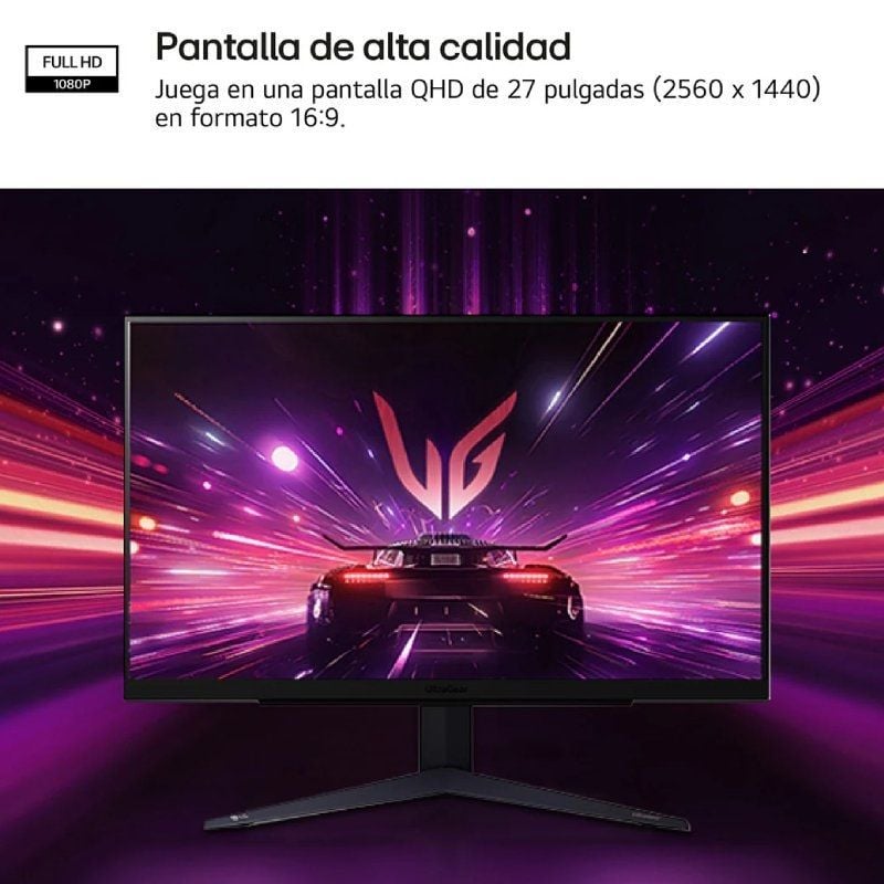 Monitor Gaming LG UltraGear 27GS75Q-B 27"/ QHD/ 1ms/ 200Hz/ IPS/ Regulable en Altura/ Negro - Imagen 3