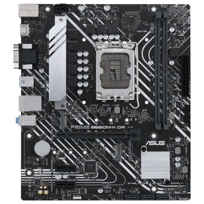 Placa Base Asus Prime B660M-K D4/ Socket 1700/ DDR4/ PCIe 4.0/ Micro ATX - Imagen 2