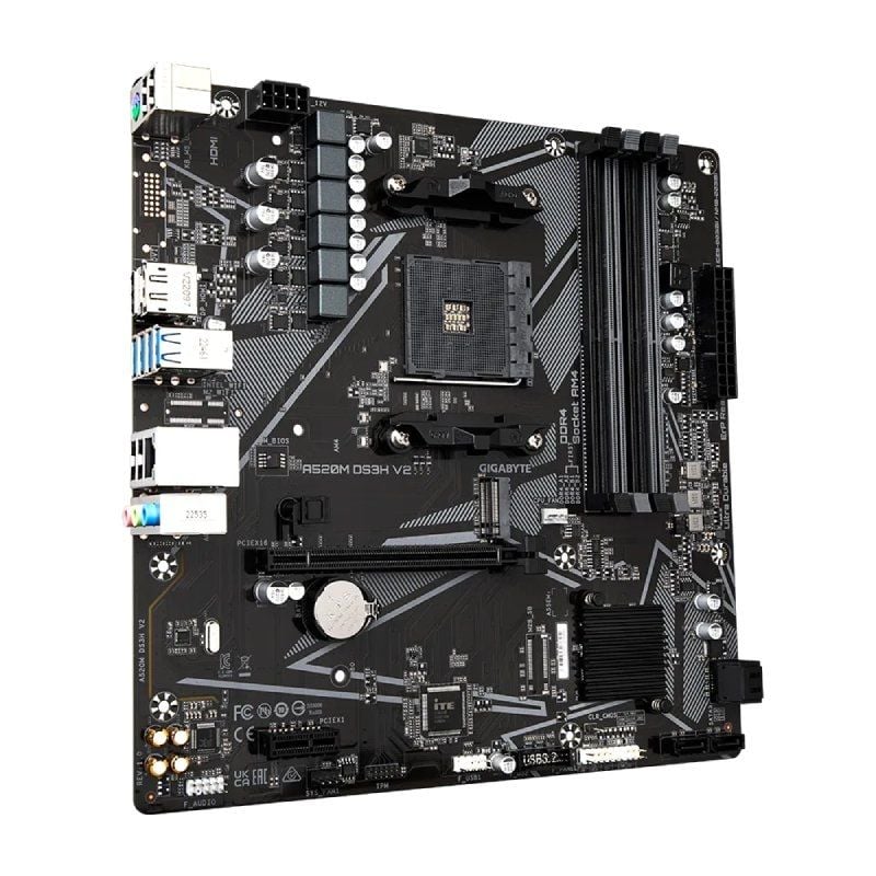 Placa Base Gigabyte A520M DS3H V2 Socket AM4/ DDR4/ PCIe 3.0/ Micro ATX - Imagen 3