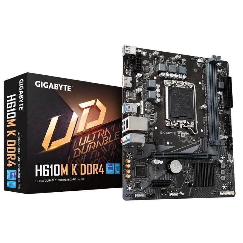 Placa Base Gigabyte H610M K DDR4 Socket 1700/ DDR4/ PCIe 4.0/ Micro ATX 4719331851675 9MH610MK-00-20 GIG-PB H610M K DDR4 V2