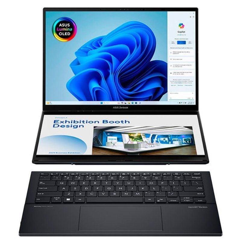 Portátil Convertible Asus ZenBook Duo OLED UX8406CA-PZ152W Intel Core Ultra 9-285H/ 32GB/ 1TB SSD/ 14"+14" Táctil/ Win11 4711387819678 90NB14X1-M006R0 ASU-P UX8406CA-PZ152W