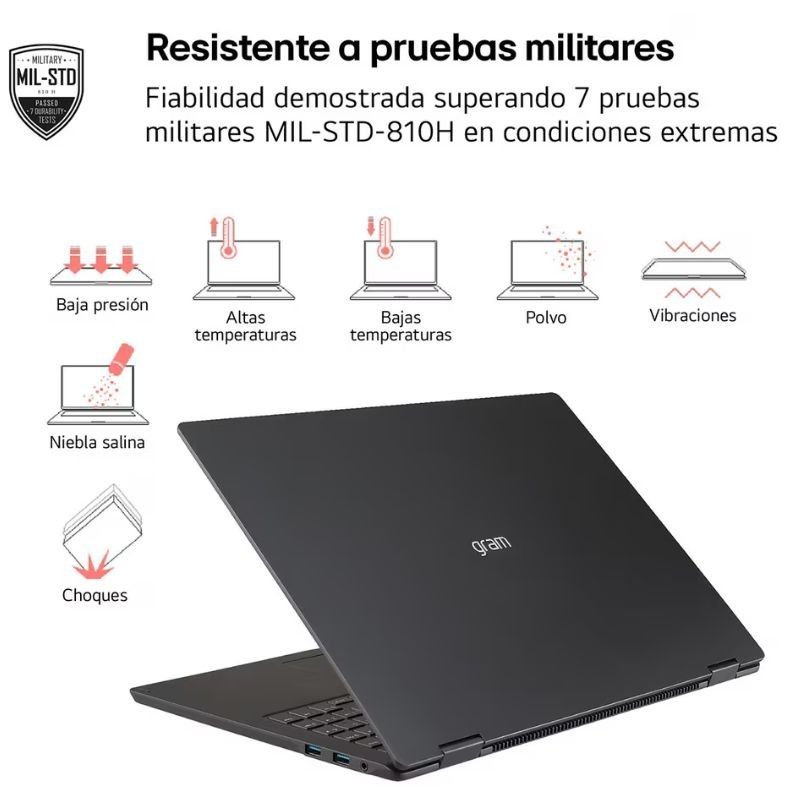 Portátil LG Gram 15ZD80T-G.AX55B Ryzen AI 5-340/ 16GB/ 512GB SSD/ 15.6"/ Sin Sistema Operativo - Imagen 4