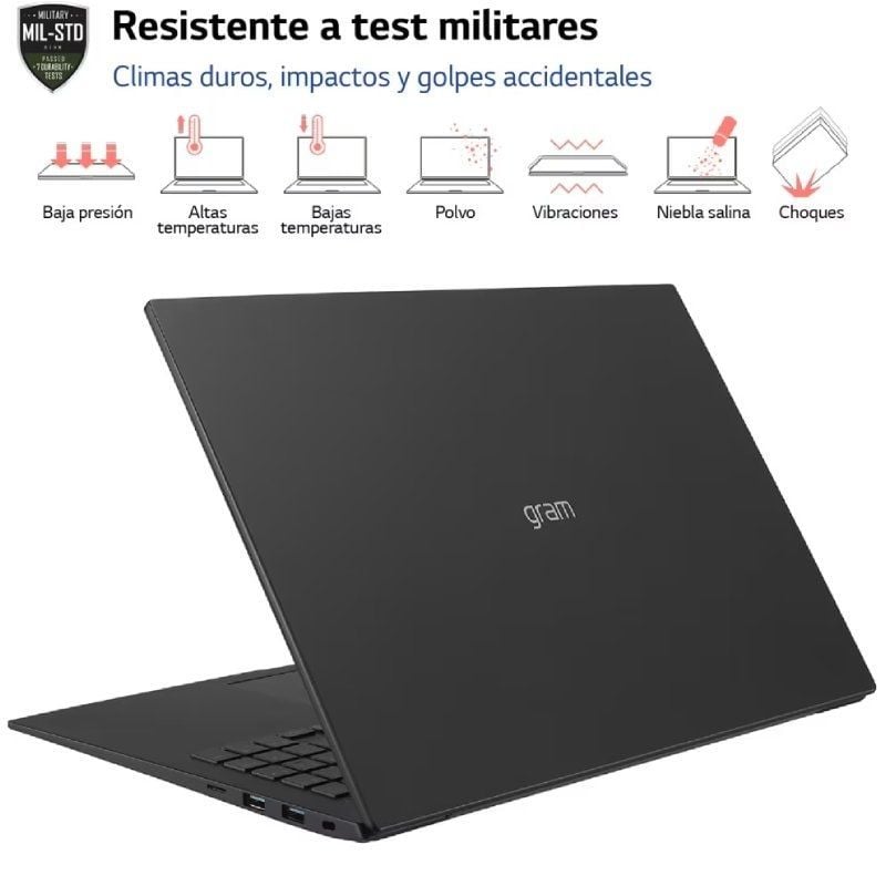 Portátil LG Gram 16Z90R-E AD78B Intel Core i7-1360P/ 32GB/ 1TB SSD/ GeForce RTX 3050/ 16"/ Win11 - Imagen 3