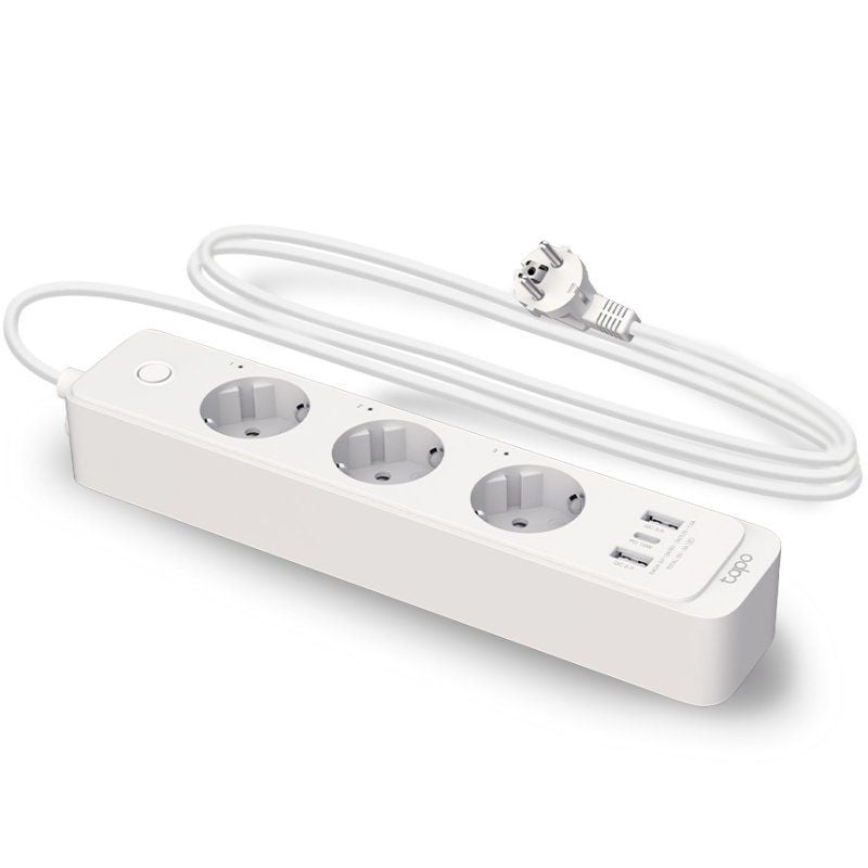 Regleta Inteligente TP-Link Tapo P300/ 3 Tomas de corriente/ 2 USB Tipo-A/ 1 USB Tipo-C/ WiFi/ Blanca - Imagen 2