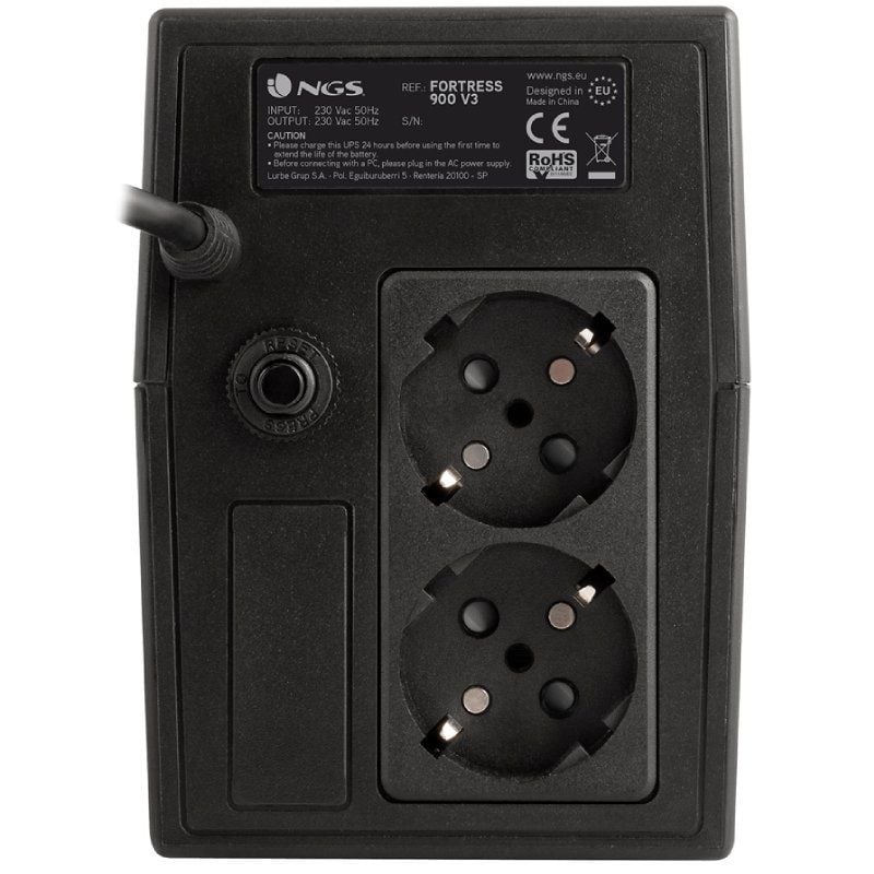 SAI Offline NGS Fortress 900 V3/ 600VA/ 2 Salidas/ Formato Torre - Imagen 3