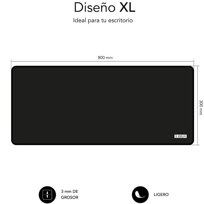 Set Ratón Inalámbrico y Alfombrilla Subblim Harmony Black/ hasta 1200 DPI - Imagen 5