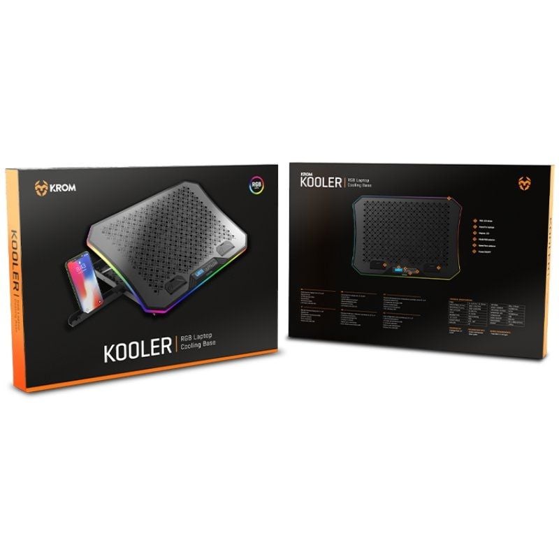 Soporte Refrigerante Krom Kooler para Portátiles hasta 19"/ Iluminación LED - Imagen 5