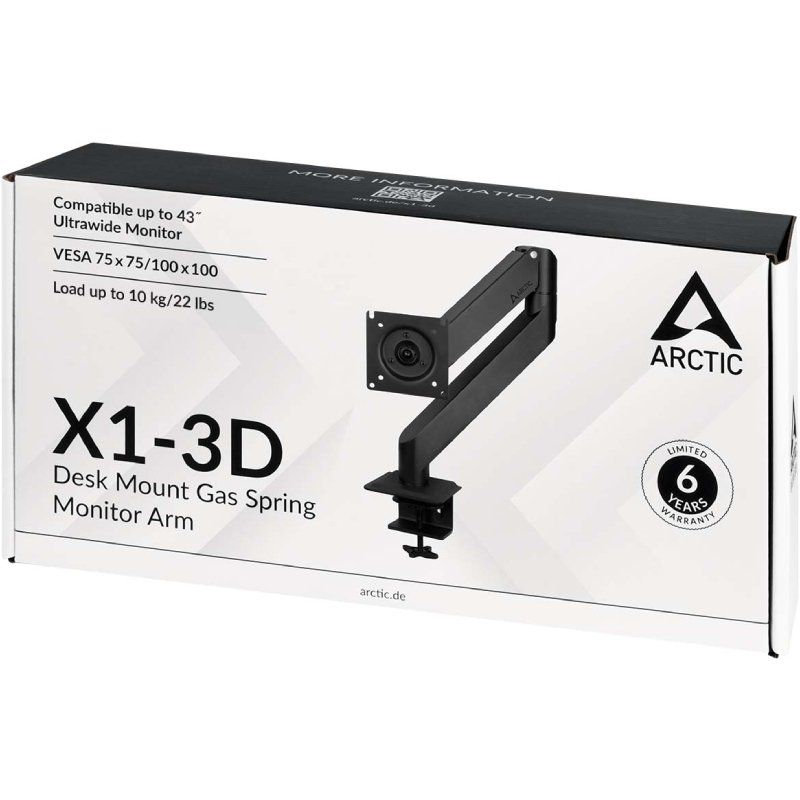 Soporte de Mesa para Monitor Arctic X1-3D/ Giratorio/ Inclinable/ hasta 15kg - Imagen 5