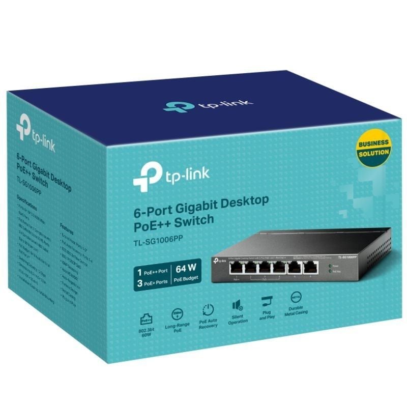 Switch TP-Link TL-SG1006PP 6 Puertos/ RJ-45 10/100/1000/ PoE++ - Imagen 4