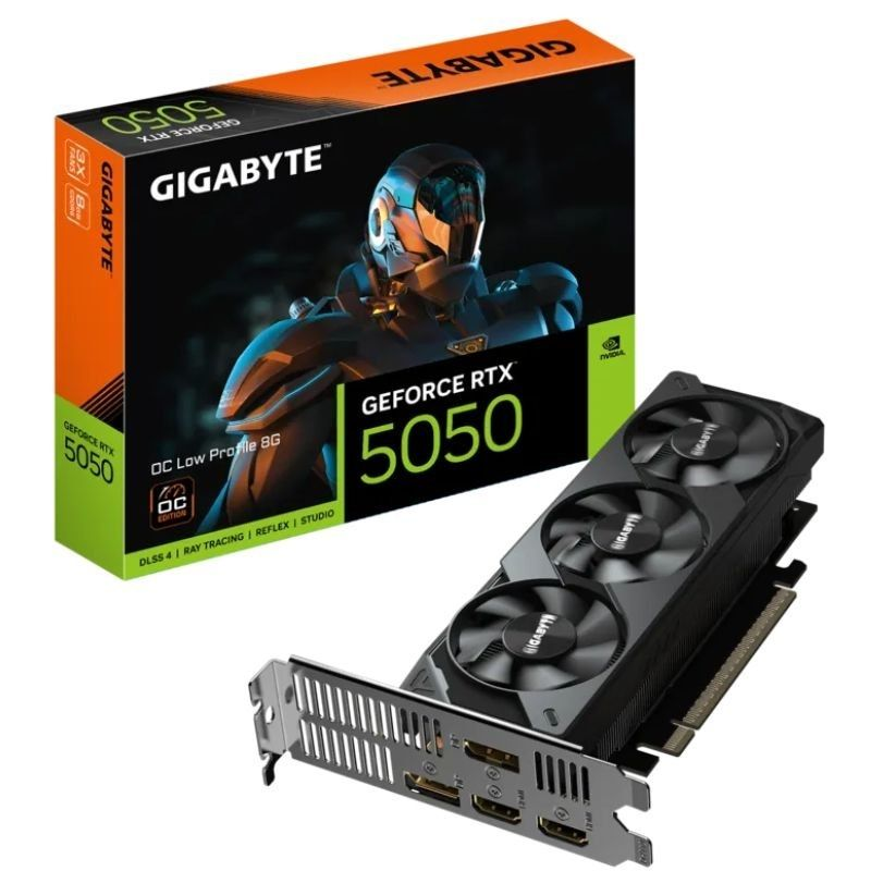 Tarjeta Gráfica Gigabyte GeForce RTX 5050 OC Low Profile/ 8GB GDDR6/ Compatible con Perfil Bajo 4719331356736 9VN5050O8L-00-G10 GIG-GF RTX5050 OC LP 8G