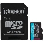 Tarjeta de Memoria Kingston CANVAS Go! Plus 512GB microSD XC con Adaptador/ Clase 10/ 200MBs 740617348040 SDCG4/512GB KIN-MICROSD SDCG4 512GB