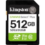 Tarjeta de Memoria Kingston CANVAS Select Plus 512GB SD XC/ Clase 10/ 150MBs 740617348347 SDS3/512GB KIN-SD SDS3 512GB