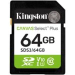 Tarjeta de Memoria Kingston CANVAS Select Plus 64GB SD XC/ Clase 10/ 100MBs 740617348255 SDS3/64GB KIN-SD SDS3 64GB
