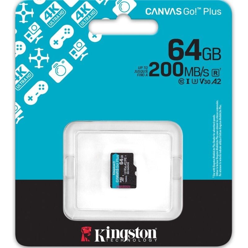 Tarjeta de Memoria Kingston CANVAS Select Plus 64GB microSD XC/ Clase 10/ 200MBs - Imagen 3