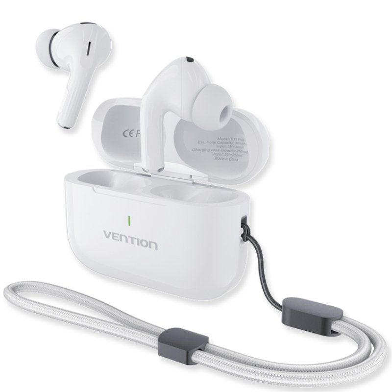 Auriculares Bluetooth Vention Echo Lite E11 Plus con estuche de carga/ Autonomía 30h/ Blancos 6922794793330 NBVW0-PLUS VEN-AUR ECHO LITE E11 PL WH