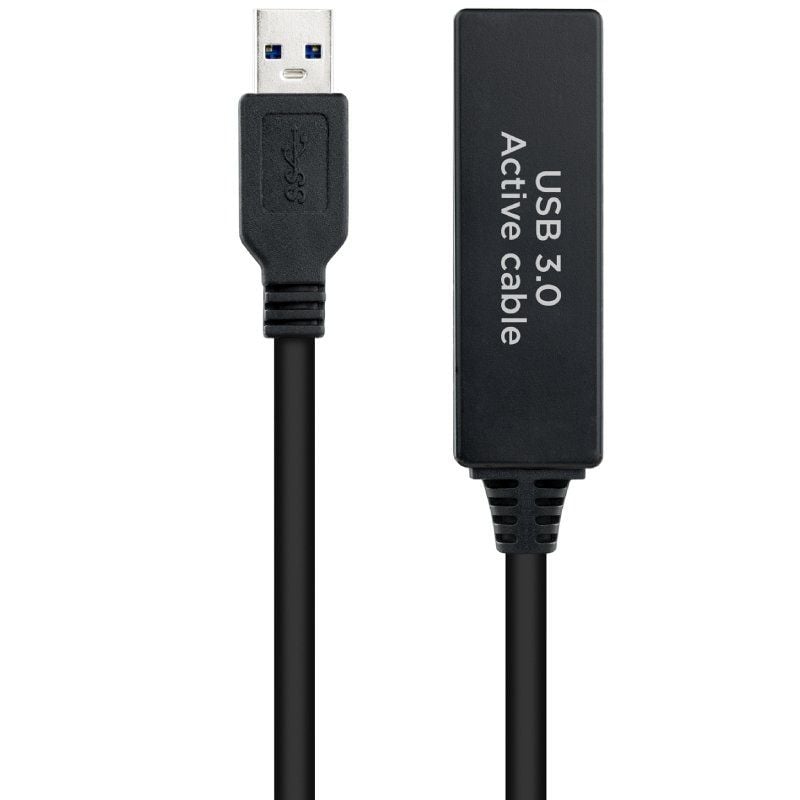 Cable Alargador Amplificador USB 3.0 Nanocable 10.01.0312/ USB Macho - USB Hembra/ 10m/ Negro - Imagen 2