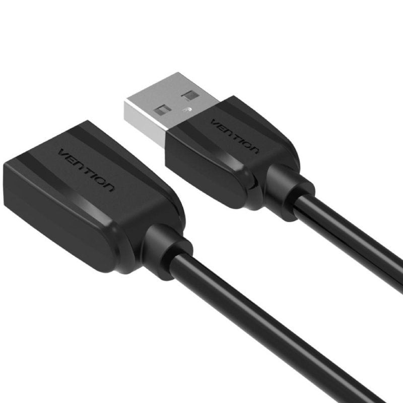 Cable Alargador USB 2.0 Vention VAS-A44-B100/ USB Macho - USB Hembra/ 1m/ Negro - Imagen 2