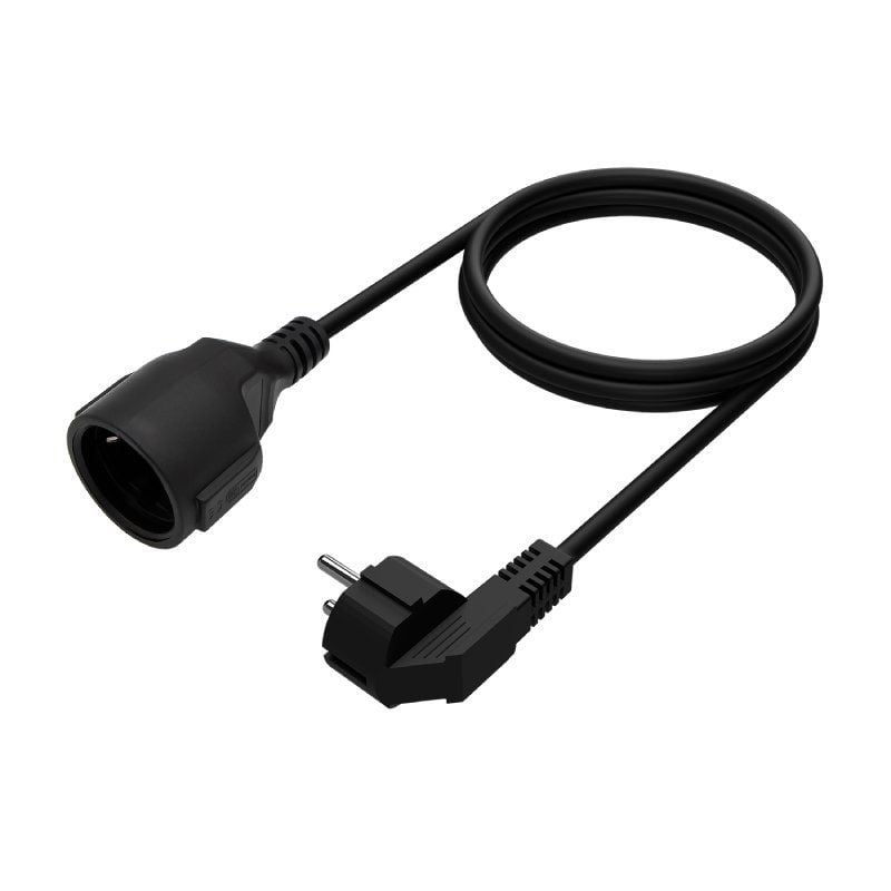 Cable Alargador de Alimentación Aisens A132-0600/ CEE7 Macho - CEE7 Hembra/ Hasta 1500W/ 2m/ Negro - Imagen 2