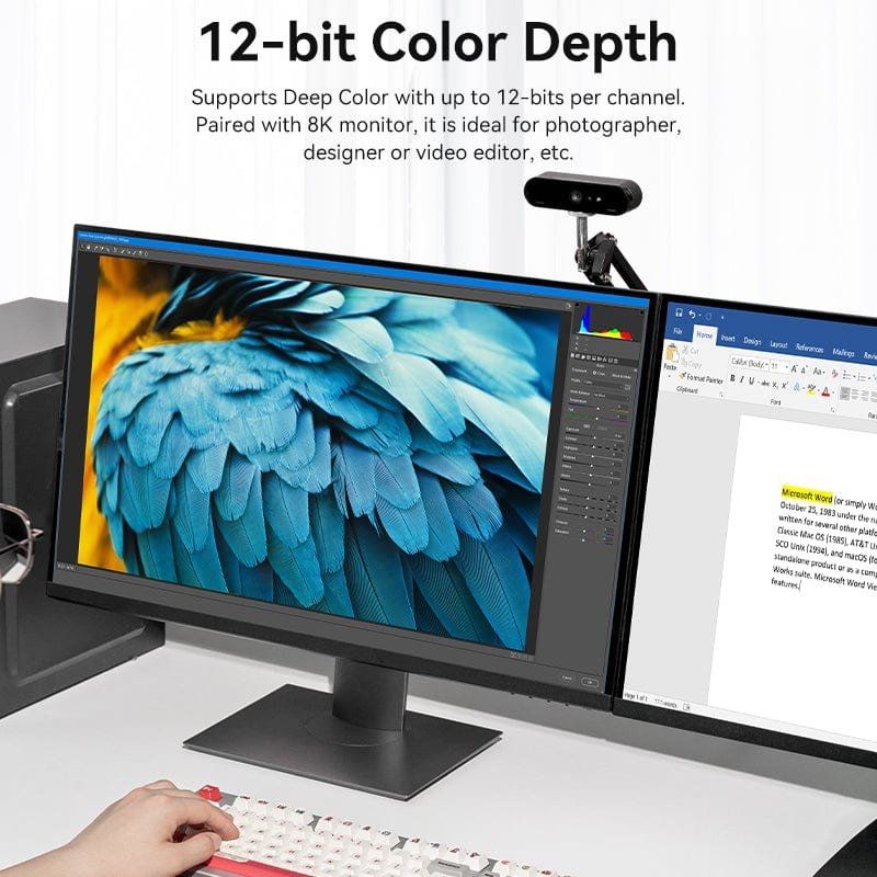 Cable Conversor DisplayPort 1.4 8K Vention HCFLH/ DisplayPort Macho - Mini DisplayPort Macho/ 2m/ Negro y Azul - Imagen 4