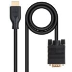 Cable Conversor Nanocable 10.15.4602/ VGA Macho - HDMI 8K Macho/ 1.8m/ Negro 8433281016361 10.15.4602 NAN-CAB 10 15 4602