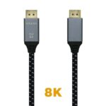 Cable DisplayPort 1.4 8K Aisens A149-0434/ DisplayPort Macho - DisplayPort Macho/ 50cm/ Negro Gris 8436574704709 A149-0434 AIS-CAB DP A149-0434