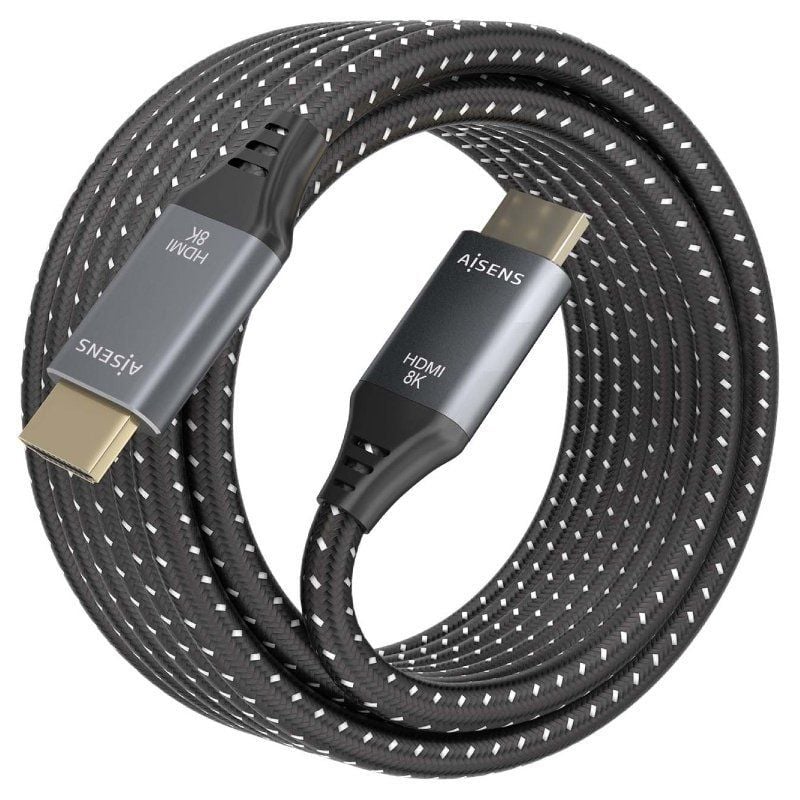 Cable HDMI 2.1 8K Aisens A150-0876/ HDMI Macho - HDMI Macho/ 5m/ Gris y Negro - Imagen 2