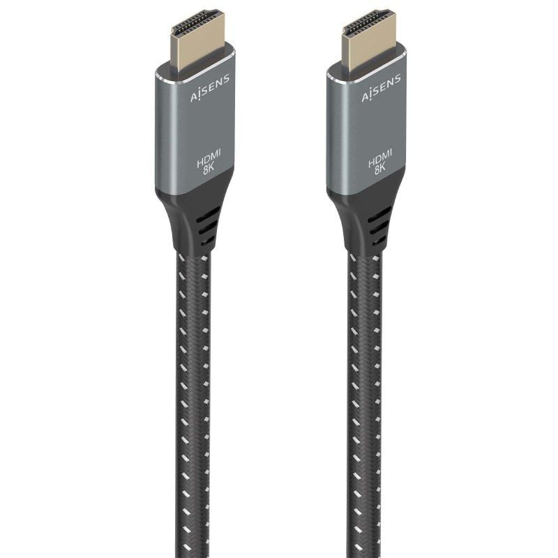 Cable HDMI 2.1 8K Aisens A150-0876/ HDMI Macho - HDMI Macho/ 5m/ Gris y Negro 8435739901618 A150-0876 AIS-CAB A150-0876