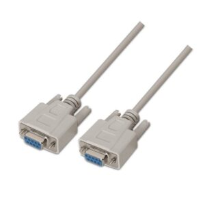 Cable Serie NULL Modem Aisens A112-0067/ DB9 Hembra - DB9 Hembra/ Hasta 0.15W/ 1.6Mbps/ 1.8m/ Beige 8436574700664 A112-0067 AIS-CAB A112-0067
