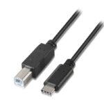 Cable USB 2.0 Impresora Aisens A107-0053/ USB Tipo-C Macho - USB Tipo-B Macho/ 480Mbps/ 1m/ Negro 8436574700527 A107-0053 AIS-CAB A107-0053