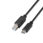 Cable USB 2.0  Impresora Aisens A107-0054/ USB Tipo-C Macho - USB Tipo-B Macho/ 480Mbps/ 2m/ Negro 8436574700534 A107-0054 AIS-CAB A107-0054